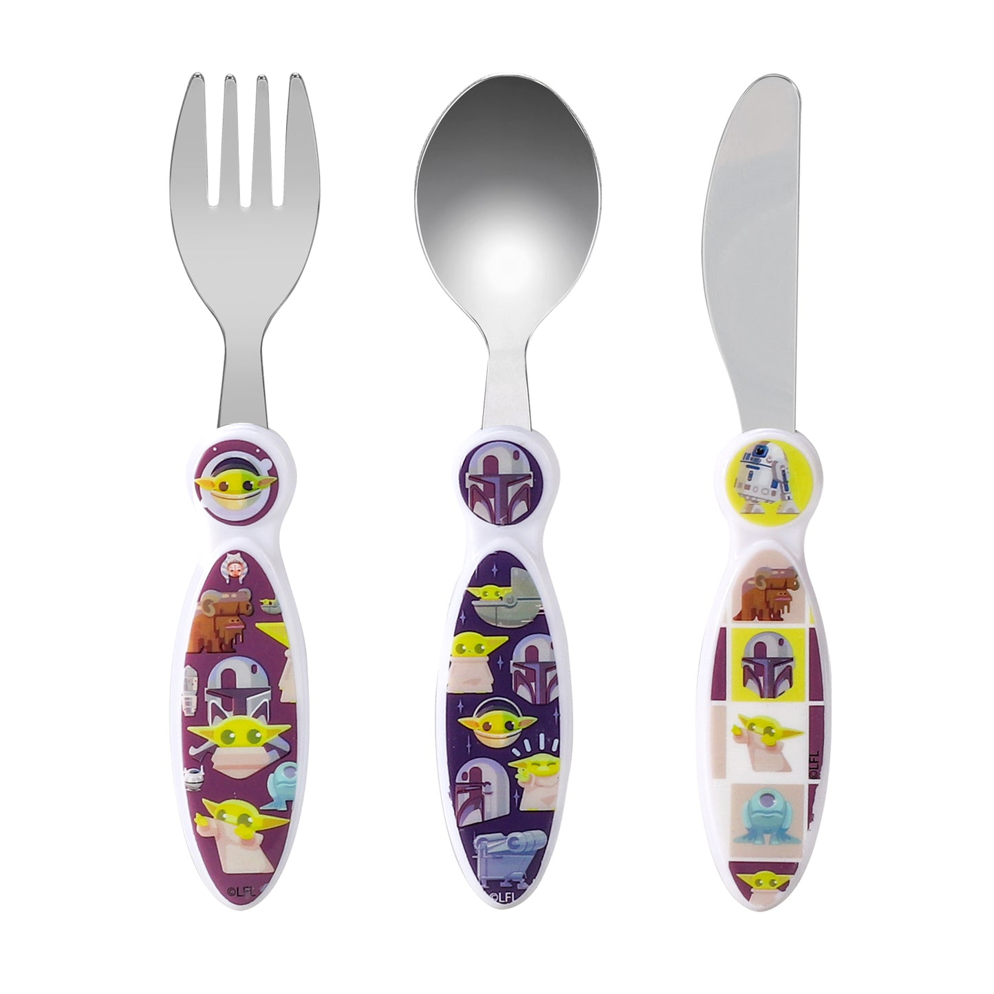 Star Wars Baby Yoda The Mandalorian Children's Kids 3pcs Cutlery Set - Knife/Fork/Spoon