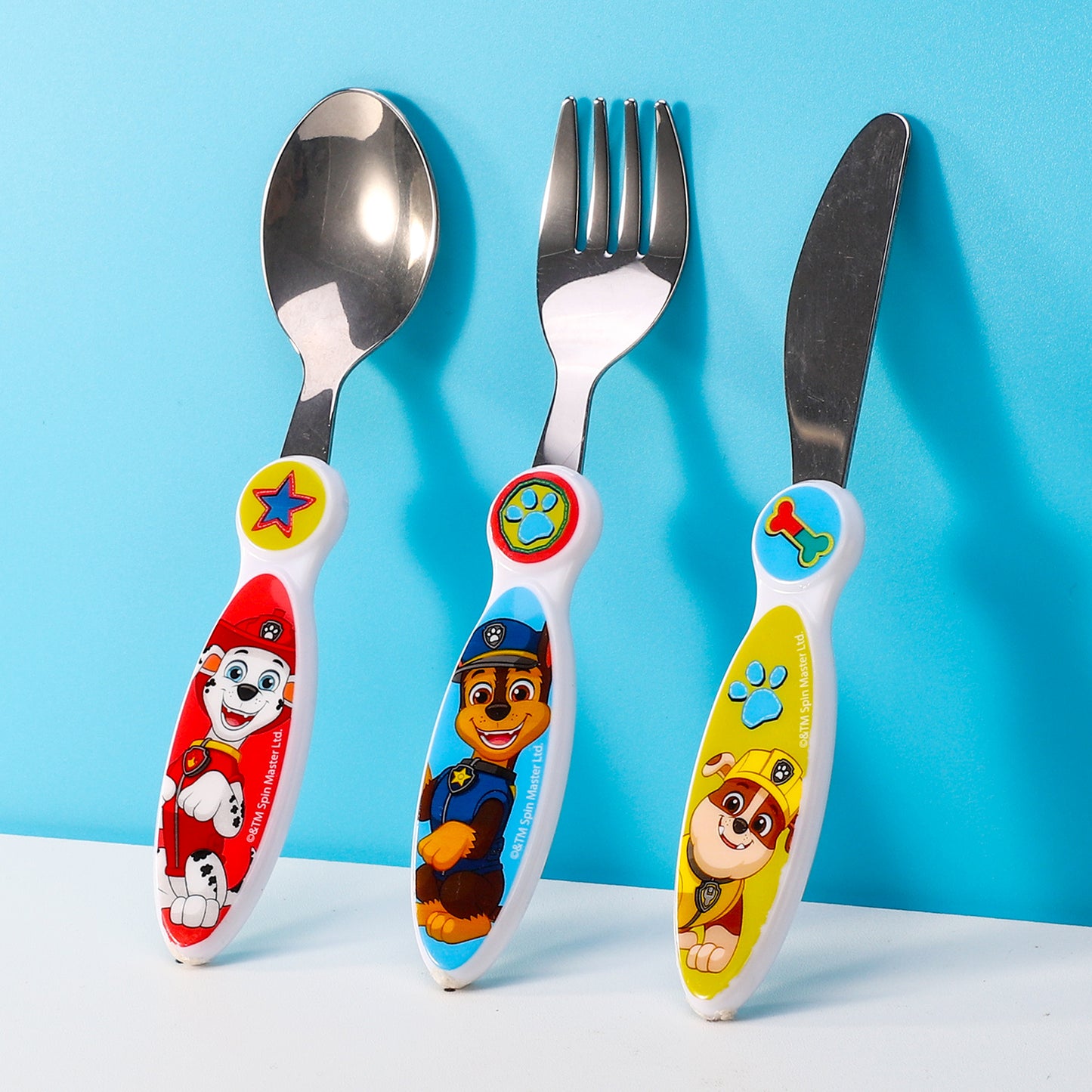 Paw Patrol Boy Children's Kids 3pcs Cutlery Set - Knife/Fork/Spoon