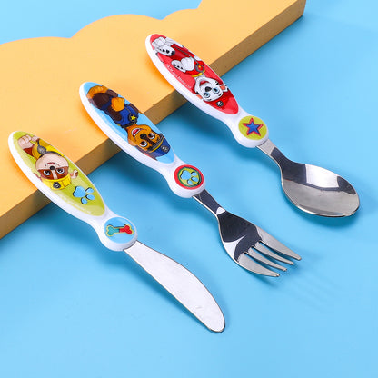 Paw Patrol Boy Children's Kids 3pcs Cutlery Set - Knife/Fork/Spoon