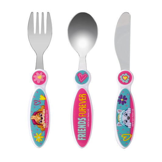 Paw Patrol Girl Children's Kids 3pcs Cutlery Set - Knife/Fork/Spoon