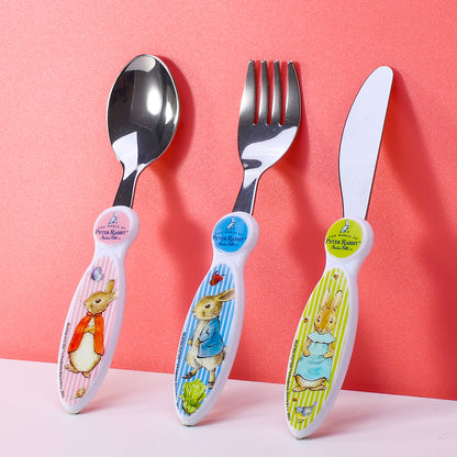 Peter Rabbit Children's Kids 3pcs Cutlery Set - Knife/Fork/Spoon