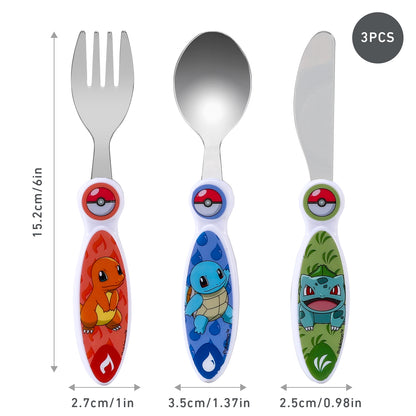 PoKéMoN Children's Kids 3pcs Cutlery Set - Knife/Fork/Spoon