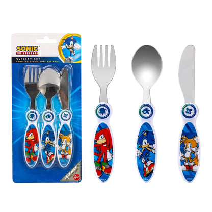 Sonic the Hedgehog Children's Kids 3pcs Cutlery Set - Knife/Fork/Spoon