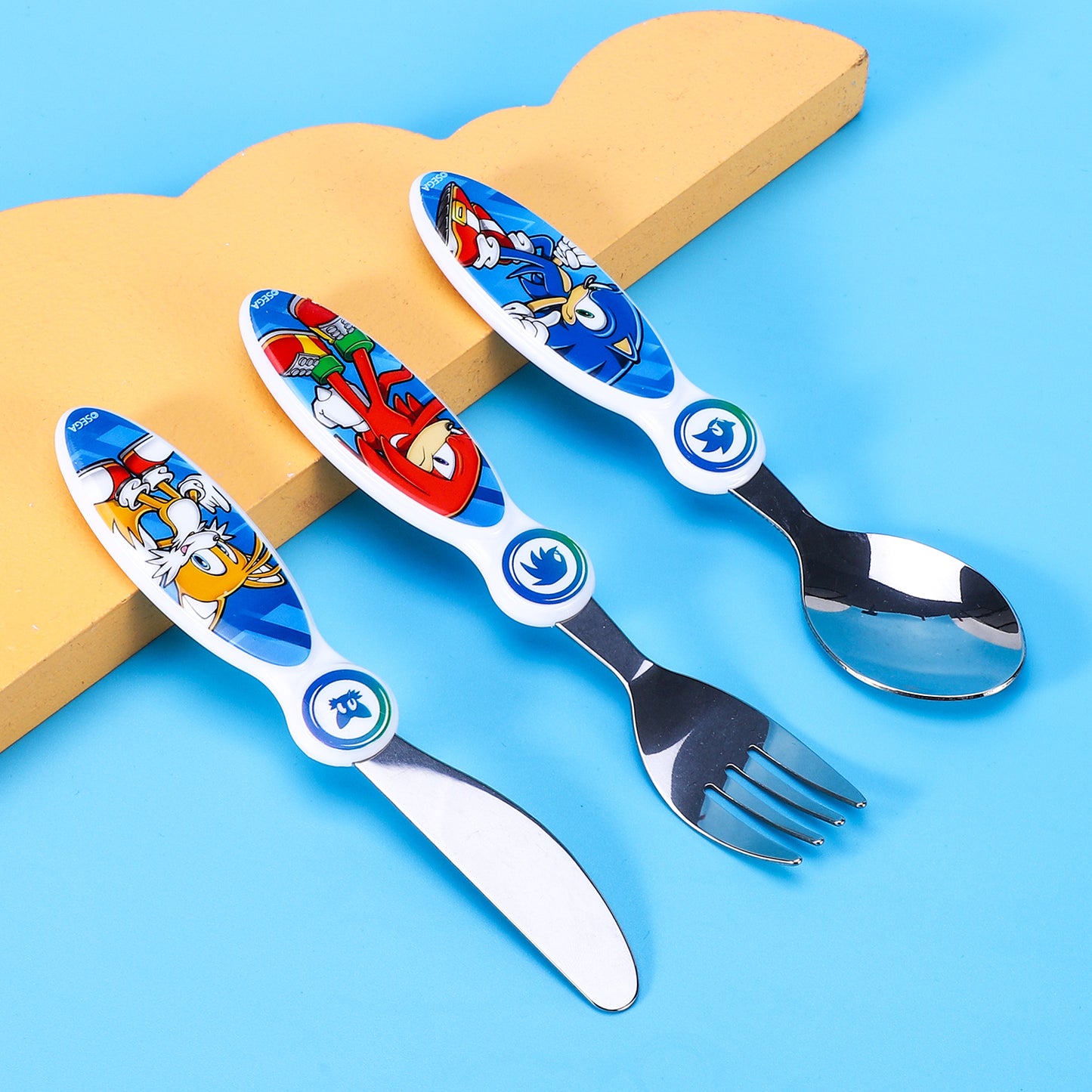 Sonic the Hedgehog Children's Kids 3pcs Cutlery Set - Knife/Fork/Spoon