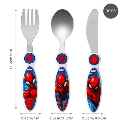 Spiderman Children's Kids 3pcs Cutlery Set - Knife/Fork/Spoon