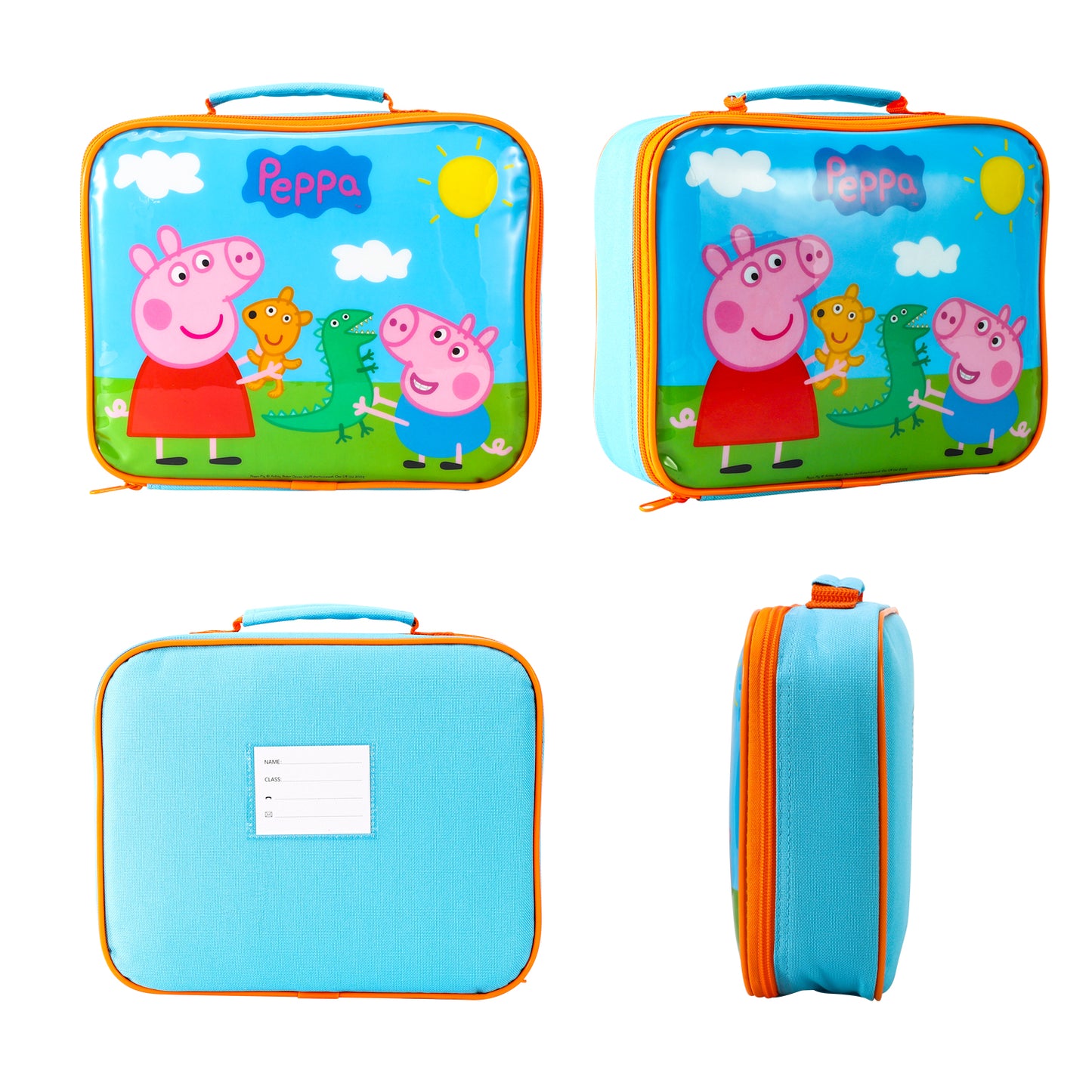 Peppa Pig Rectangular Insulated Lunch Box Bag for Boys and Girls, Perfect Size for Packing Hot or Cold Snacks for School and Travel, BPA Free