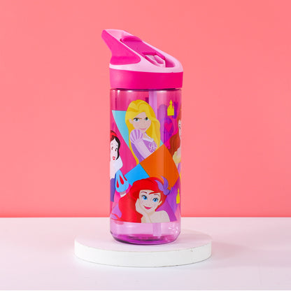 Disney Princess 620ml Water Bottle for Kids, School Drinks Bottle Made of Durable Tritan, Bpa Free, Disney Princess Bright & Bold