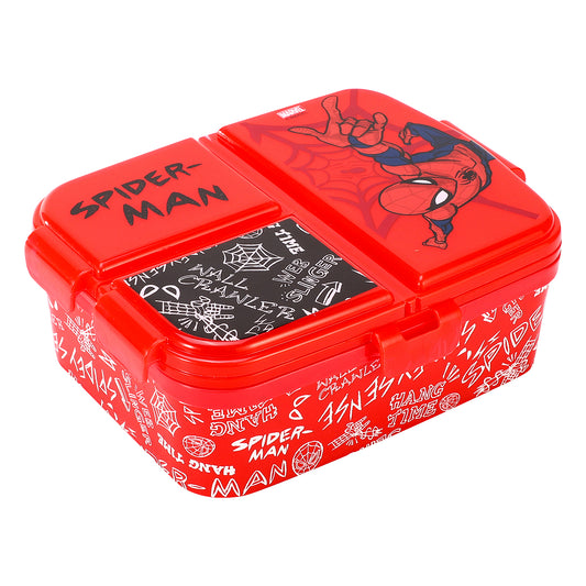 Spiderman XL Multi Compartment Rectangular Lunch Food Box Container, BPA Free