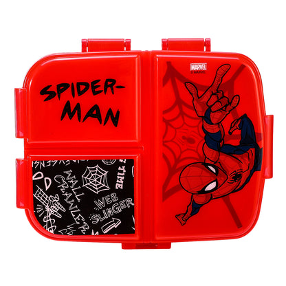 Spiderman XL Multi Compartment Rectangular Lunch Food Box Container, BPA Free