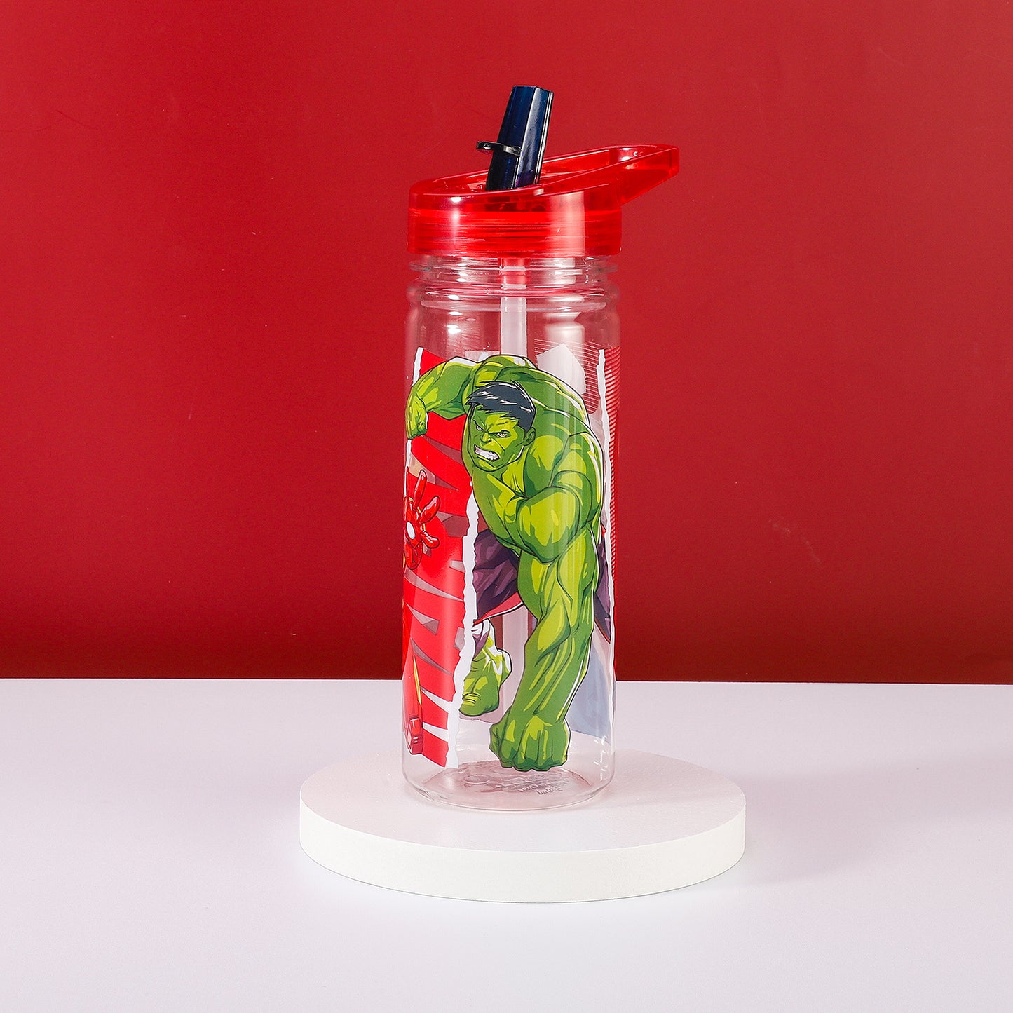 Avengers 580ml Water Bottle for Kids, School Drinks Bottle Made of Durable Tritan BPA Free