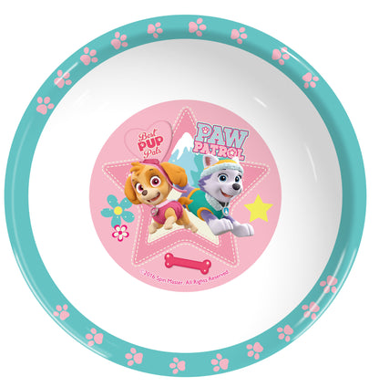 Paw Patrol Girls 3Pcs Coloured Dining Set - Plate, Bowl and Tumbler Dinnerware Set for Children, BPA Free