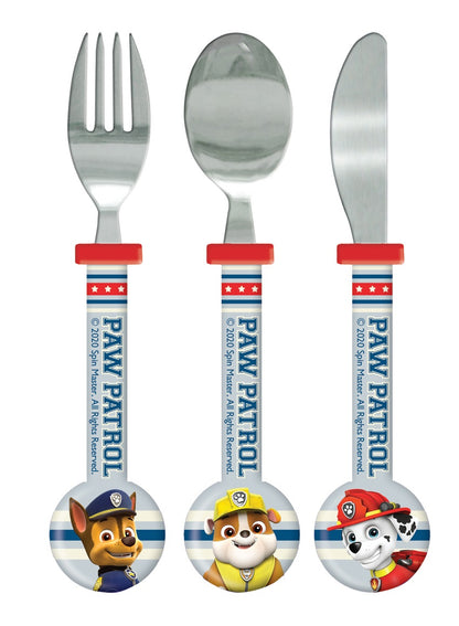 Paw Patrol Teamwork Children's Kids 3pcs Cutlery Set, Knife/Fork/Spoon