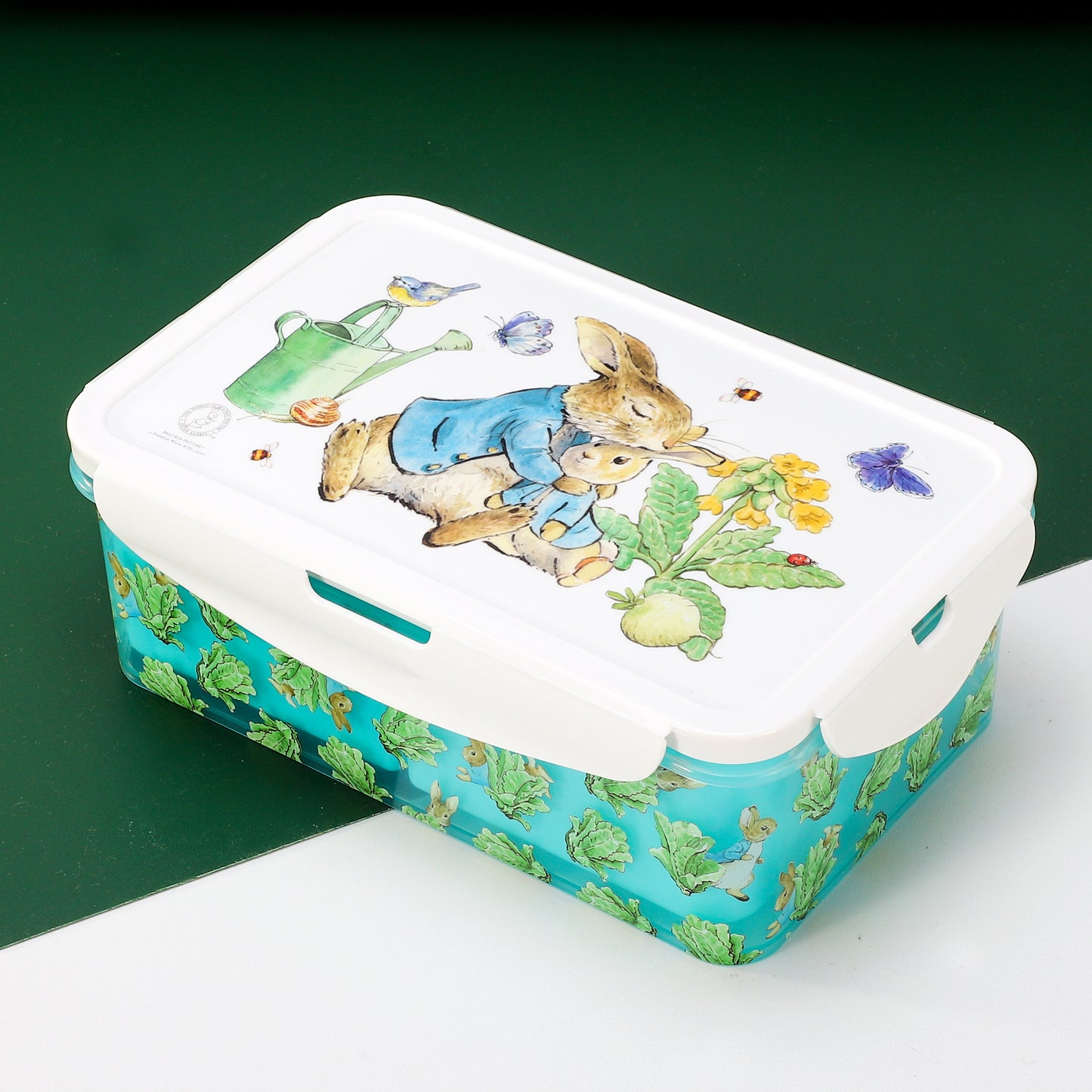 Peter Rabbit Kids Rectangular Lunch Bento Food Box Container with Removable Compartments 1200ml Leak Proof, BPA Free