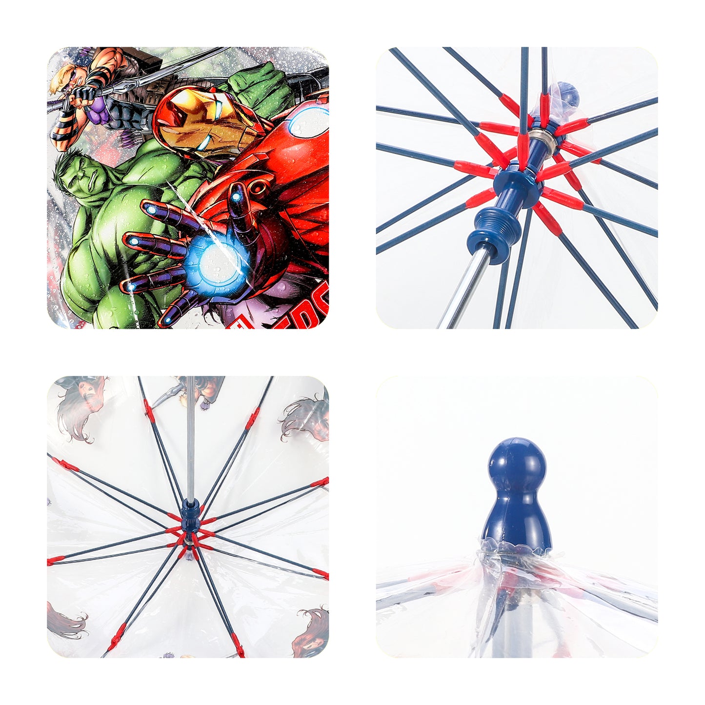 Avengers Dome Umbrella for Kids Childrens Boys Girls Brolly with Safety Opening