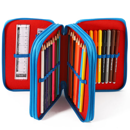 The Avengers 3 Compartment School Pencil Case - Official Marvel Licensed, Multicoloured