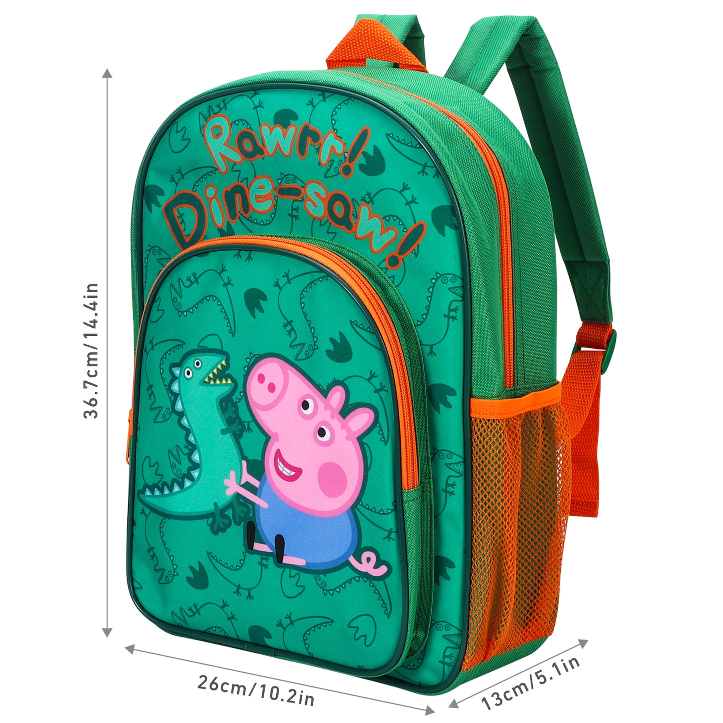 Peppa Pig Kids Childrens Premium Backpack School Rucksack Travel Bag, Multicolour