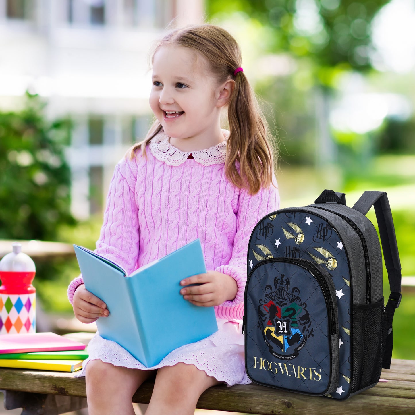 Harry Potter Hogwarts Kids Childrens Premium Backpack School Rucksack Travel Bag, Multicolour