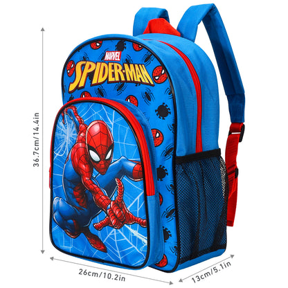 Spiderman Kids Childrens Premium Backpack School Rucksack Travel Bag, Multicolour