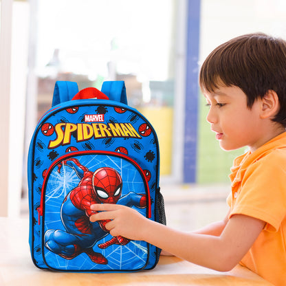 Spiderman Kids Childrens Premium Backpack School Rucksack Travel Bag, Multicolour