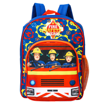 Fireman Sam Kids Childrens Premium Backpack School Rucksack Travel Bag, Multicolour