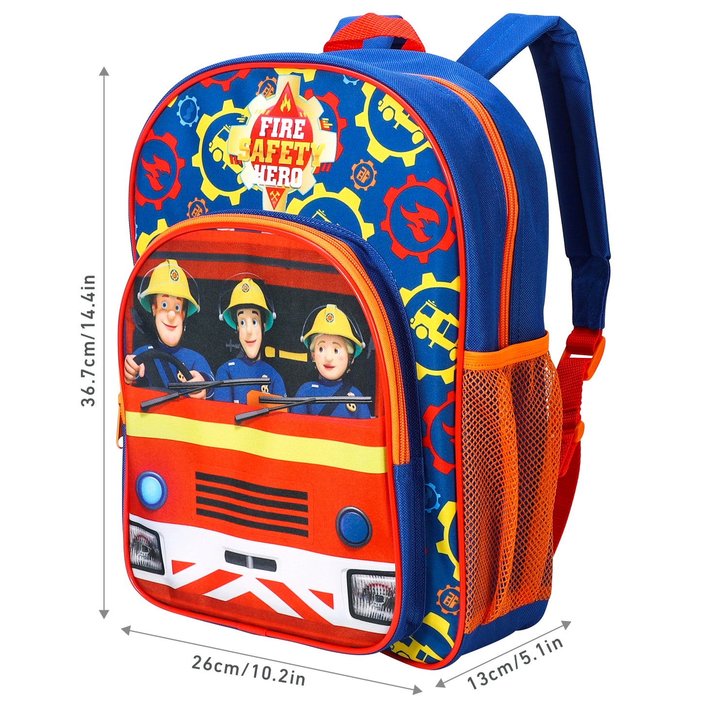 Fireman Sam Kids Childrens Premium Backpack School Rucksack Travel Bag, Multicolour