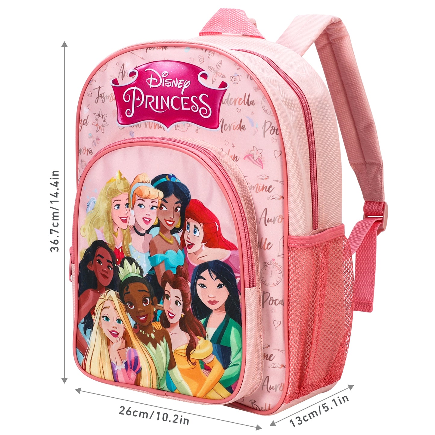 Disney Princess Kids Childrens Premium Backpack School Rucksack Travel Bag, Multicolour