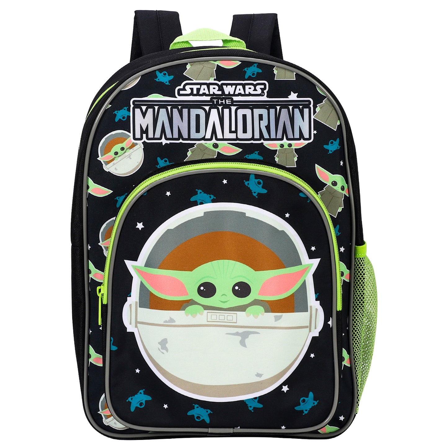 Star Wars Baby Yoda The Mandalorian Kids Childrens Premium Backpack School Rucksack Travel Bag, Multicolour