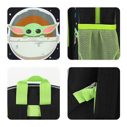 Star Wars Baby Yoda The Mandalorian Kids Childrens Premium Backpack School Rucksack Travel Bag, Multicolour