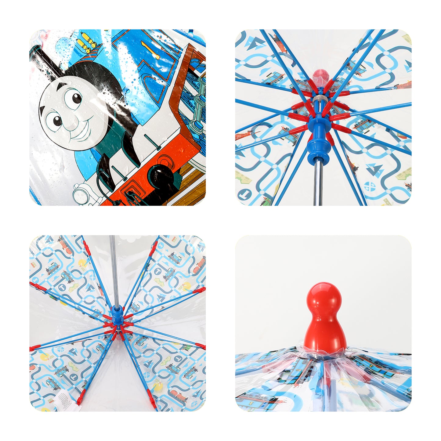 Thomas the Tank Engine Dome Umbrella for Kids Childrens Boys Girls Brolly with Safety Opening