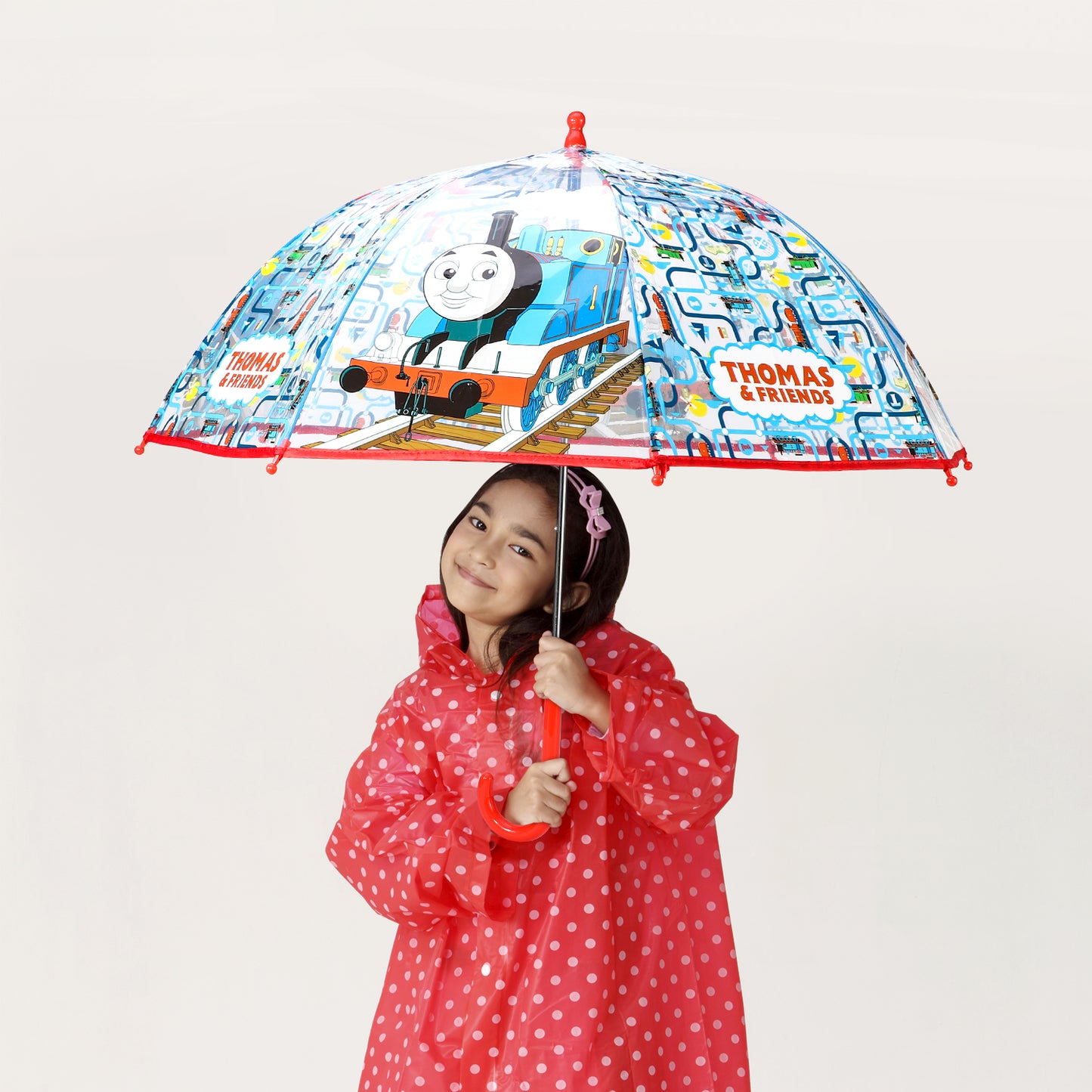 Thomas the Tank Engine Dome Umbrella for Kids Childrens Boys Girls Brolly with Safety Opening